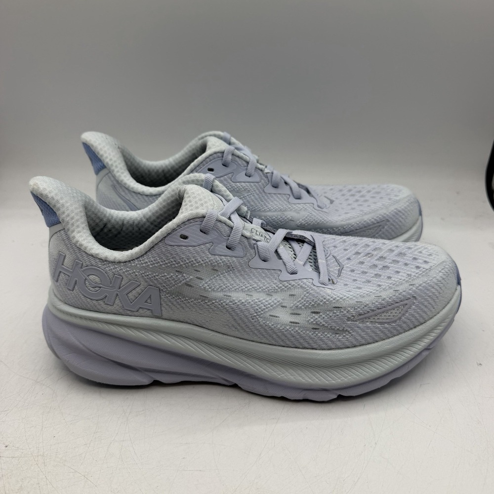 Hoka One One Clifton 9 Running Shoes Womens Sz 8.5 B Ether Illusion 1127896-EHR